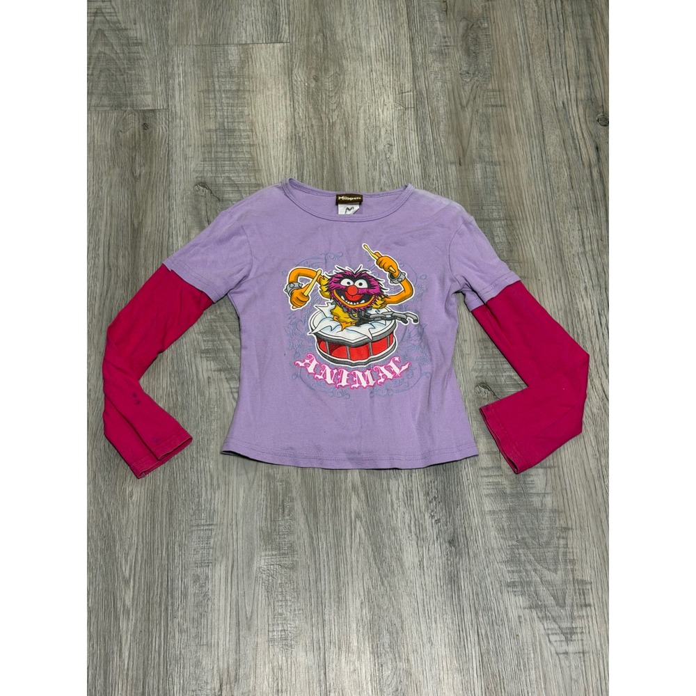 The Muppets, Animal Graphic Layered Long Sleeve Shirt, Kids, 7/8